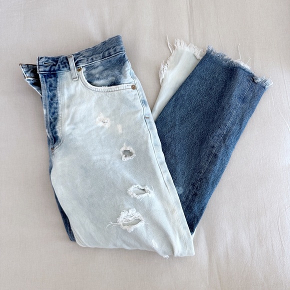 Agolde High-waisted Two-tone Bleached Jeans - Size 26 - Picture 2 of 3